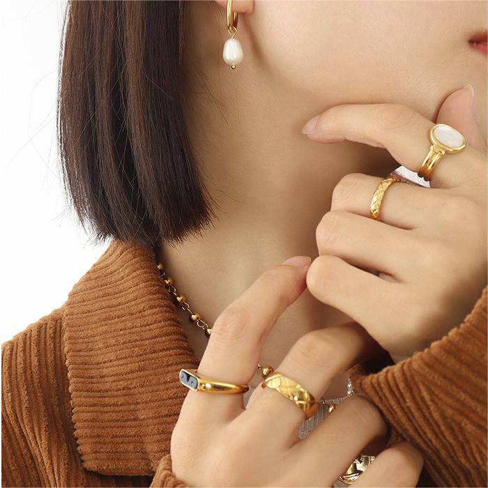 Pendientes de aro con perla FP